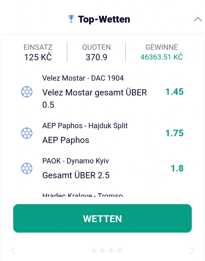 Sportarten und Wettbewerbe im Frumzi-Sportbereich