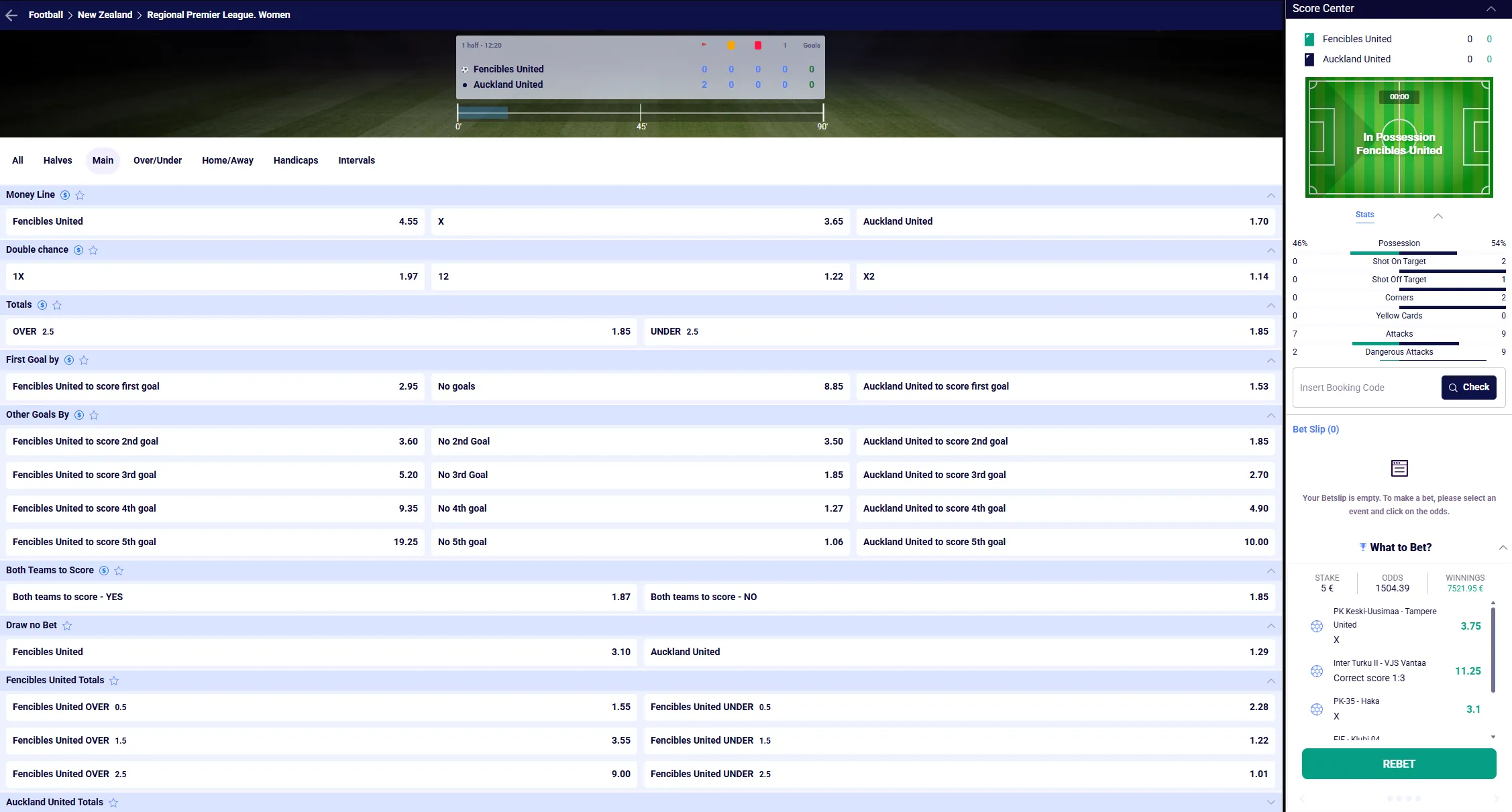 Sports betting coverage across featured sports