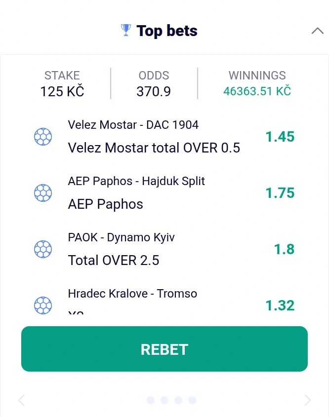 Frumzi sportsbook bet slip for selected wagers