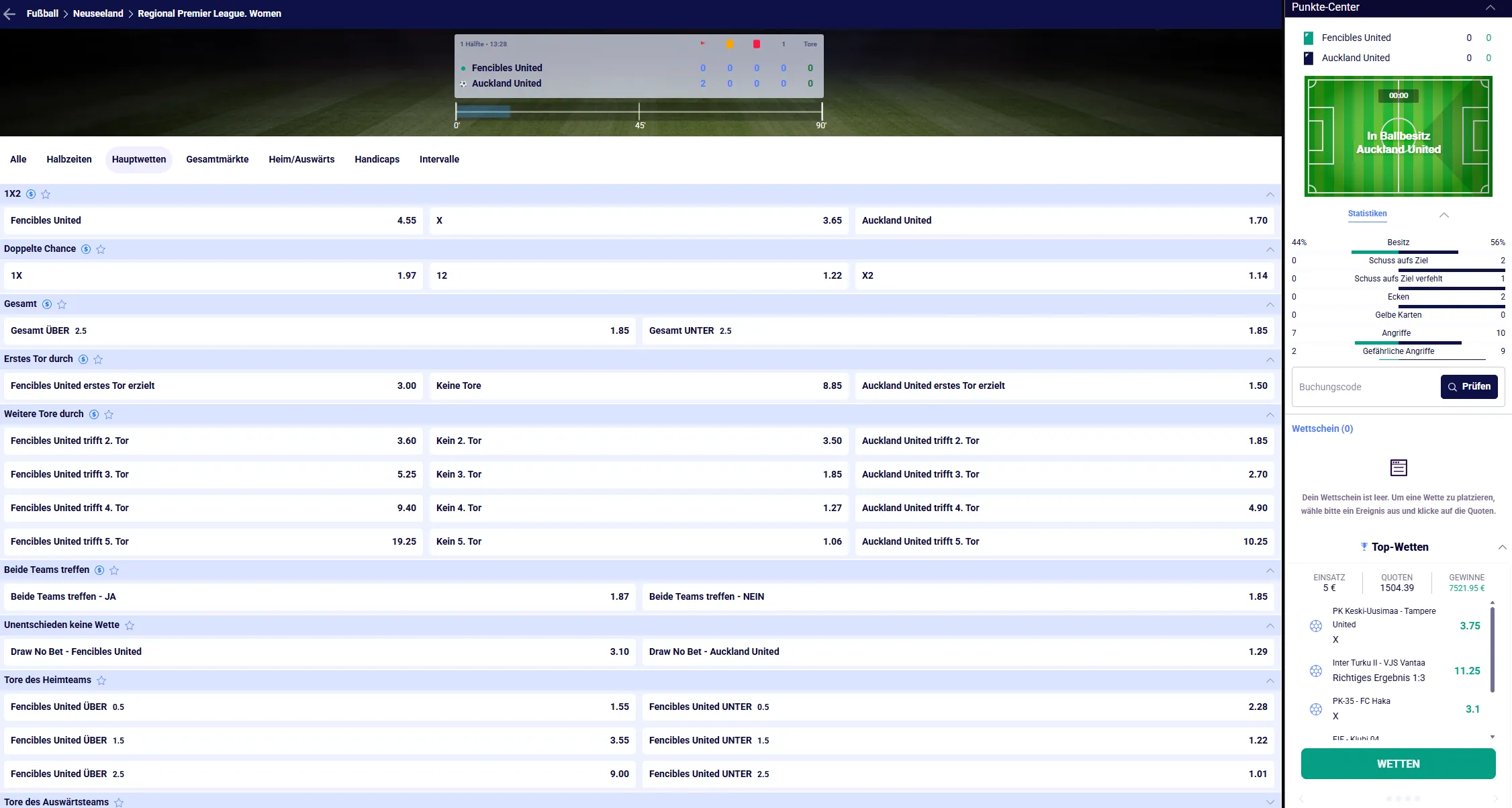 Sportarten im Frumzi Sportsbook