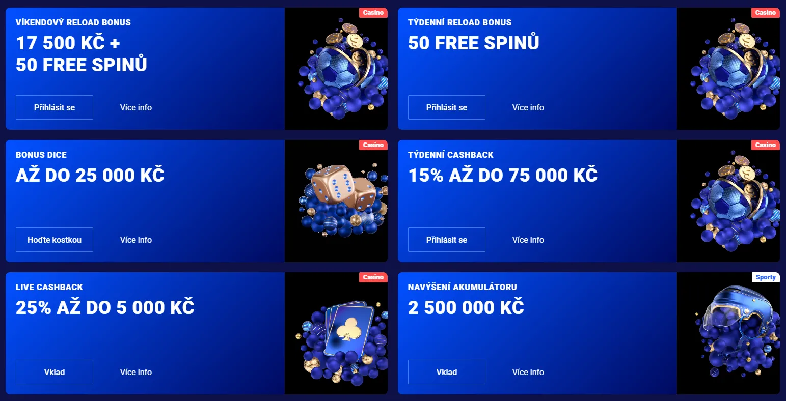 Panel bonusů a promo kódů Frumzi