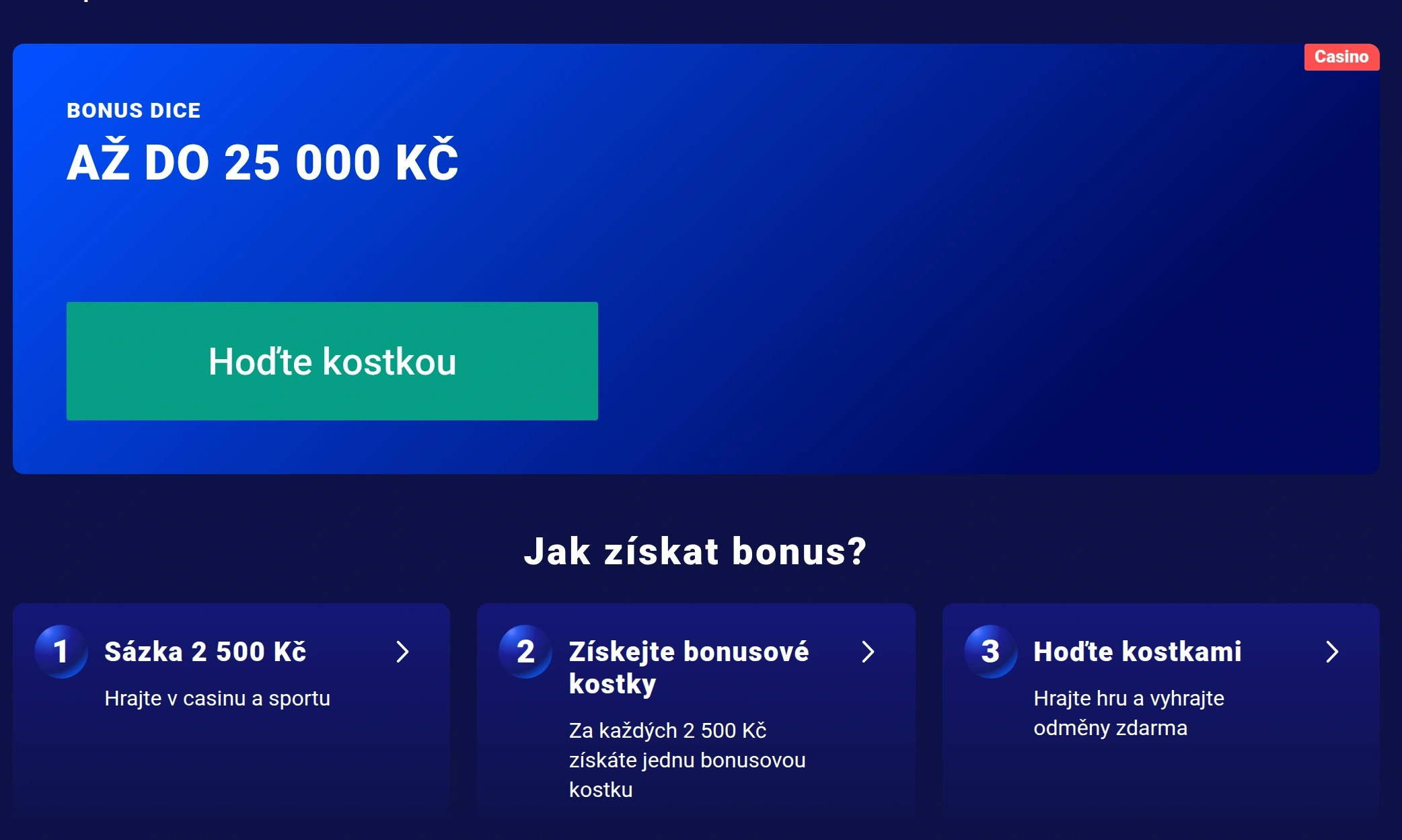 Sportovní sázky Frumzi s viditelným tiketem