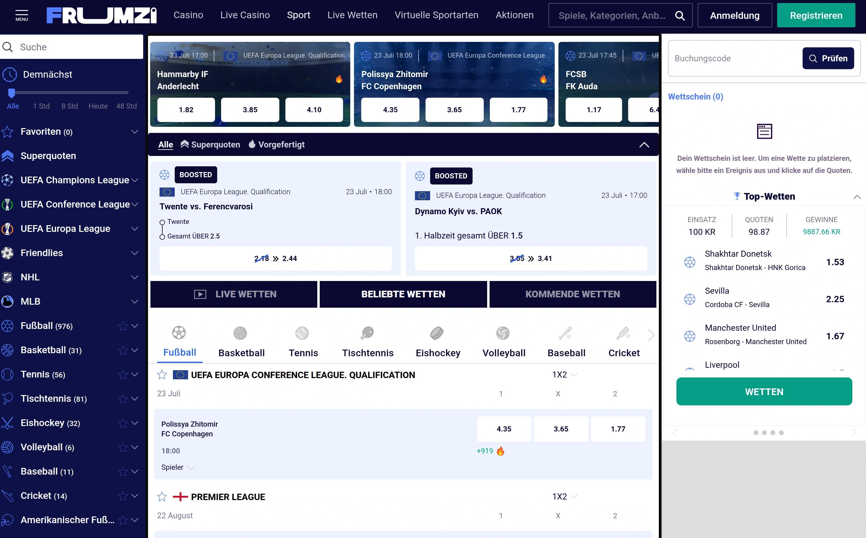 Frumzi Sportwetten