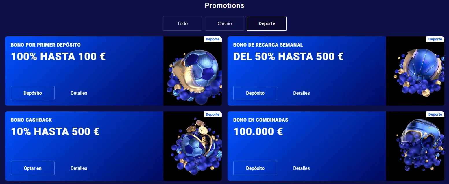 Promociones deportivas de Frumzi
