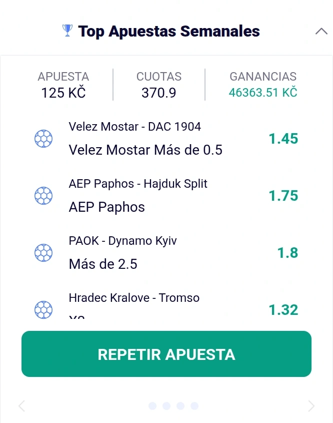 Cupón de apuestas visible en Frumzi