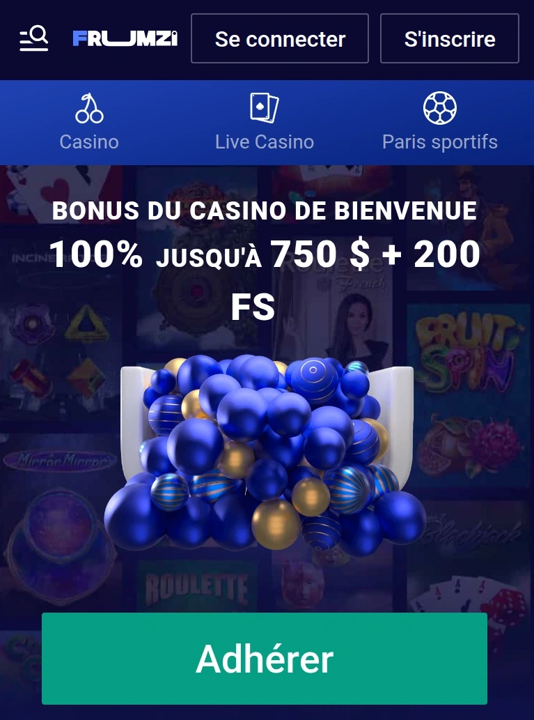 Accès Frumzi depuis un navigateur mobile
