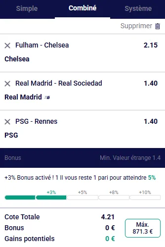 Option Cash Out dans le coupon Frumzi