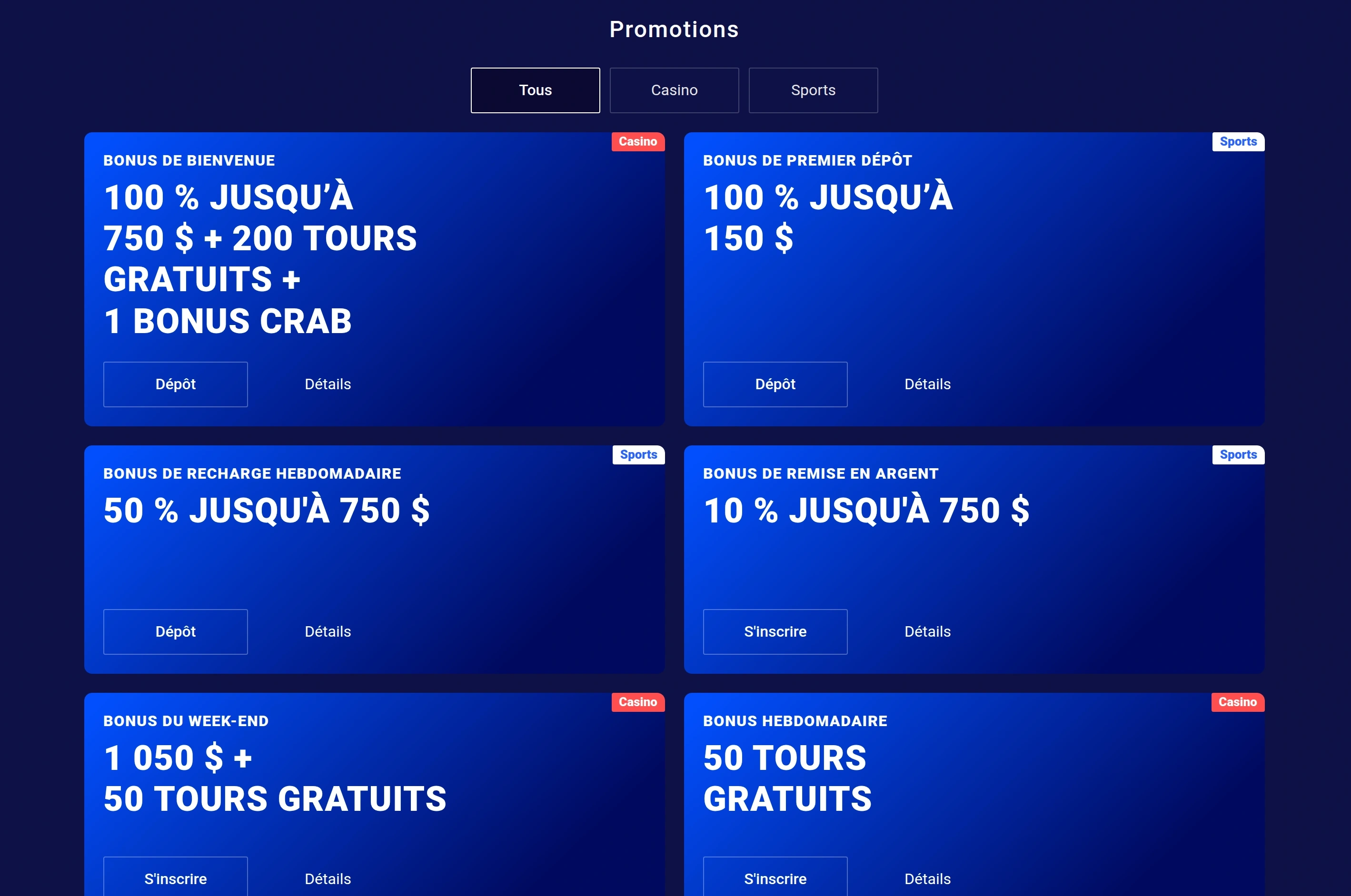 Sélecteur de bonus