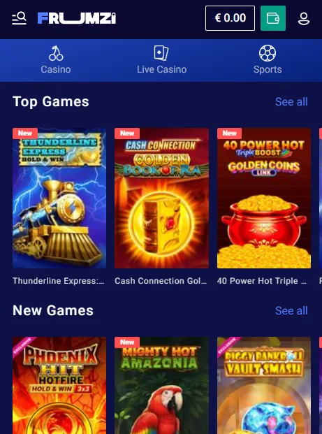 Frumzi mobile browser experience