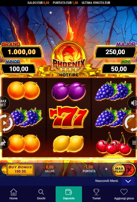 Giochi del casinò nella versione mobile Frumzi