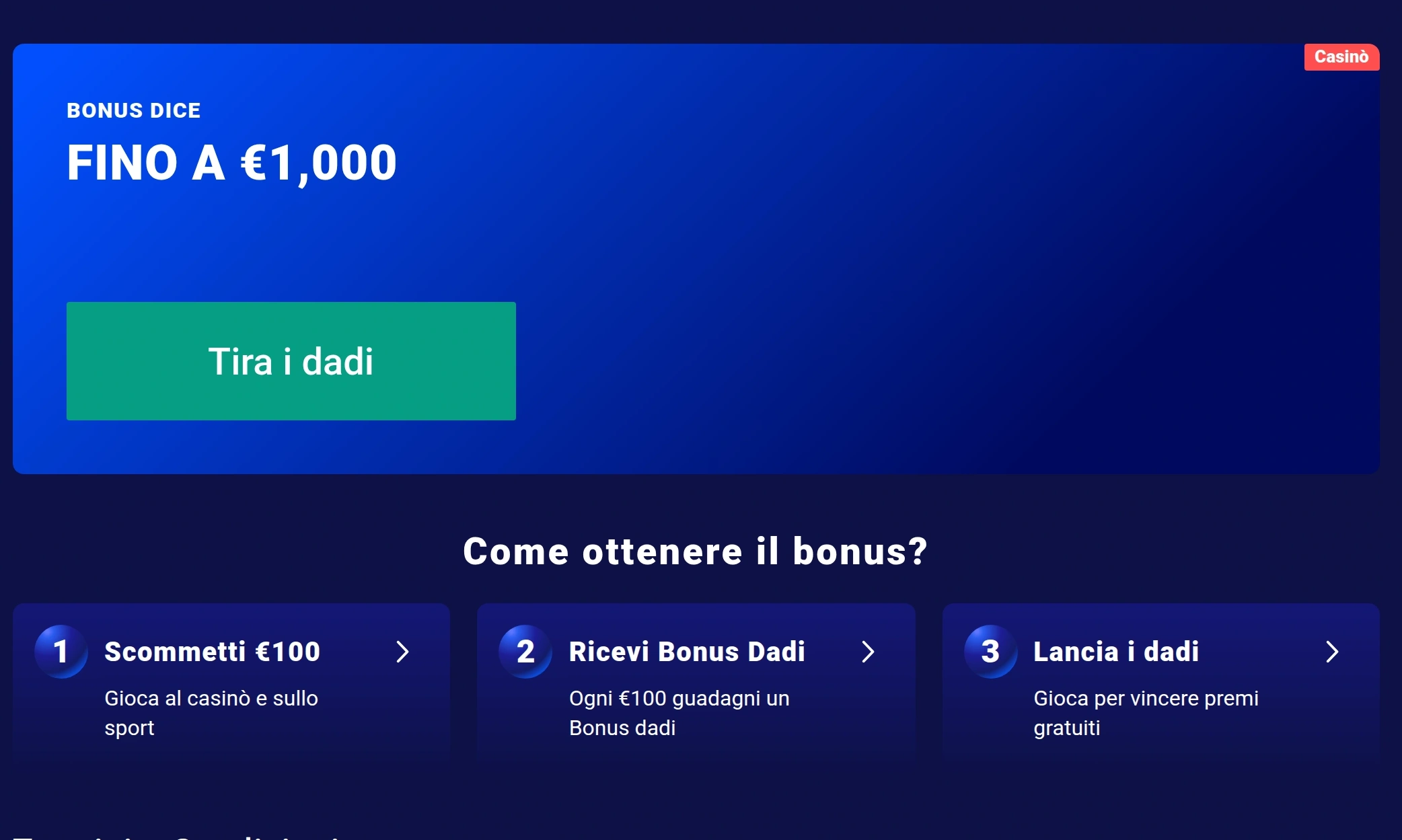 Premi Bonus Crab e Bonus Dice Frumzi