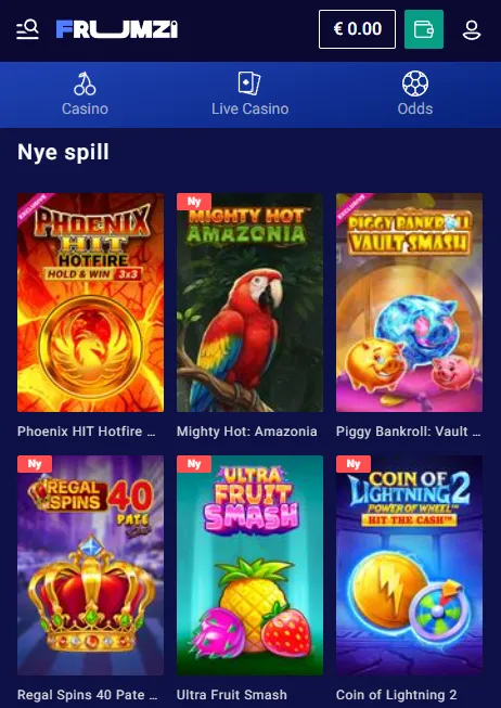 Frumzi mobil i mørk blå drakt