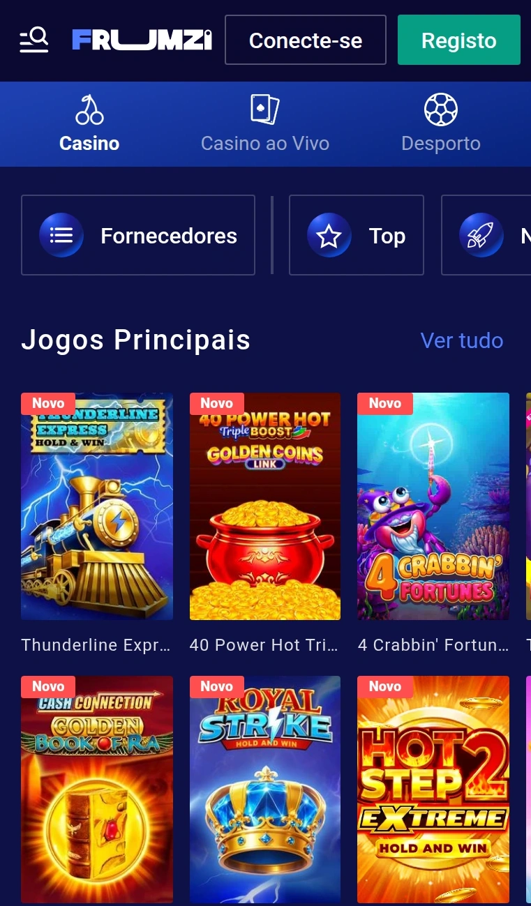 Experiência móvel Frumzi